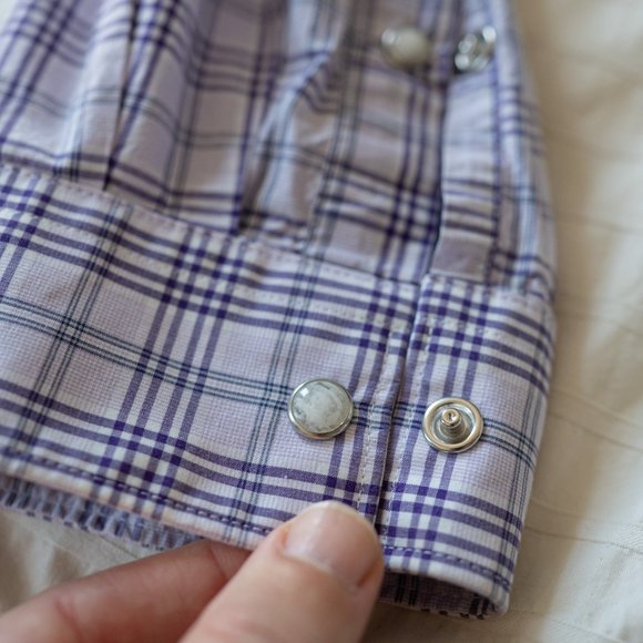 Express Dress Shirt Button Snap Shirt Long Sleeve Button Up - Picture 3 of 9